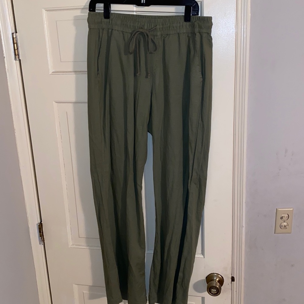 Olive green Linen pants